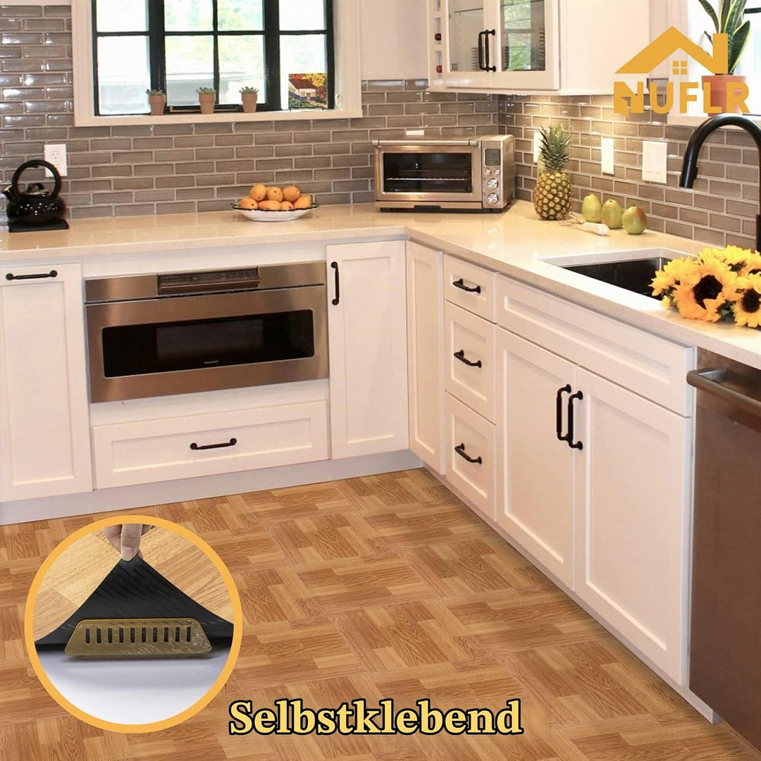 NUFLR Bodenfliesen Selbstklebend, PVC Bodenbelag, Vinylboden Selbstklebend mit Holzeffekt, Vinyl Fli
