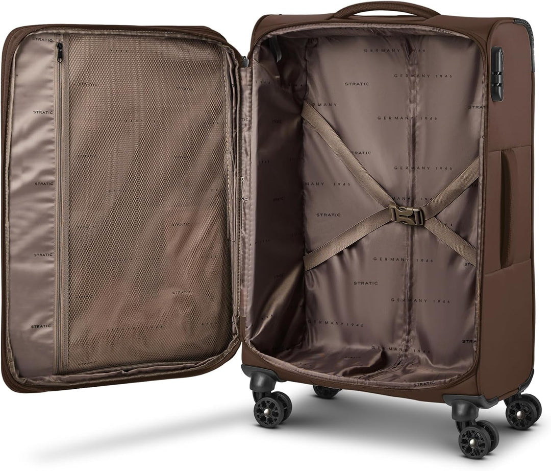 Stratic Check-in Koffer für Damen und Herren | mittelgrosser Trolley 42 x 26 x 65 cm aus hochwertige