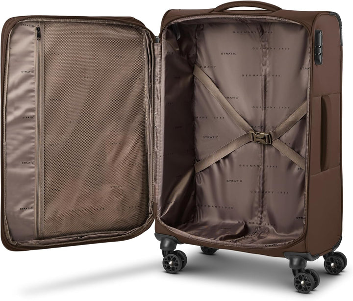 Stratic Check-in Koffer für Damen und Herren | mittelgrosser Trolley 42 x 26 x 65 cm aus hochwertige