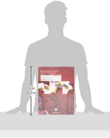 Clairefontaine 96029C Zeichenblock Pastelmat (kopfseitig geleimt, 12 Blatt, 30 x 40 cm, 360 g, mit 4