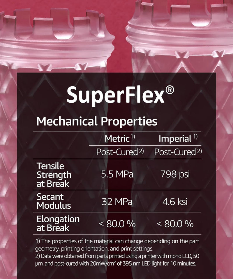 SuperFlex 3D-Druckerharz, Weichheit 80 A, Simuliert flexiblen gummi, hergestellt in Korea von 3DMate