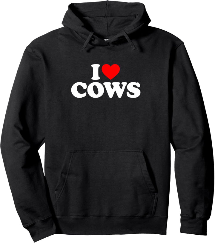 I Love Cows Pullover Hoodie