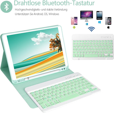 Tastatur Hülle 10.2 Zoll für IPad 9th Gen 2021/8th Gen 2020/7th Gen 2019/IPad Air 3 Gen 2019/IPad Pr