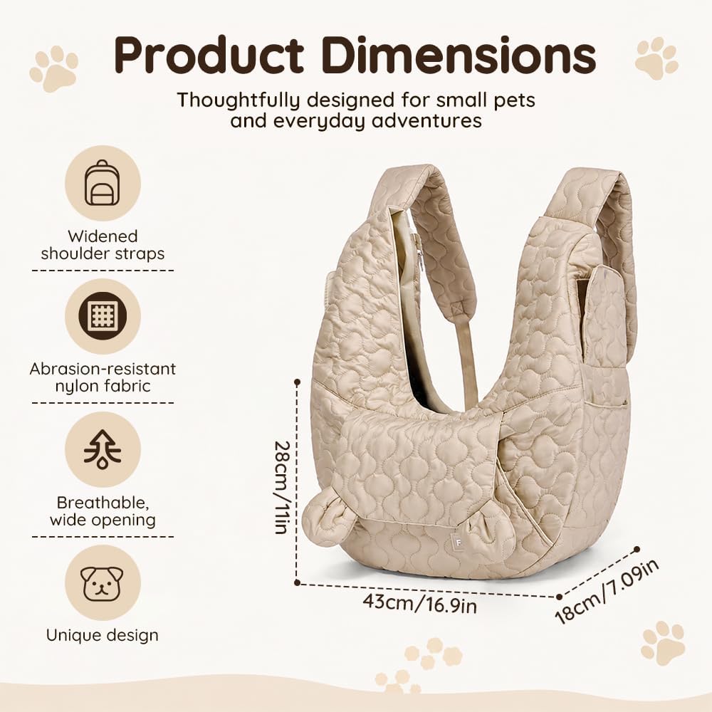 Hundetragetasche Bis 10Kg, SGZIOO Hundetasche für Kleine Hunde, Hunderucksack mit Verstellbarem Gurt