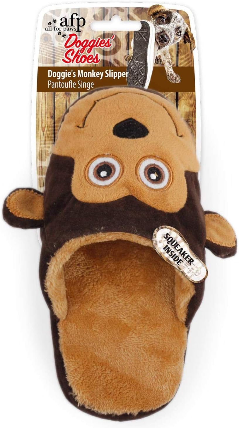 ALL FOR PAWS Doggie's Shoes Kauspielzeug AFFE Slipper 2 kg affe 1 Count (Pack of 1), affe 1 Count (P