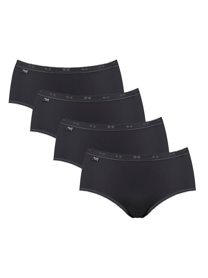 Sloggi Damen Slip (4er Pack) 48 Schwarz, 48 Schwarz