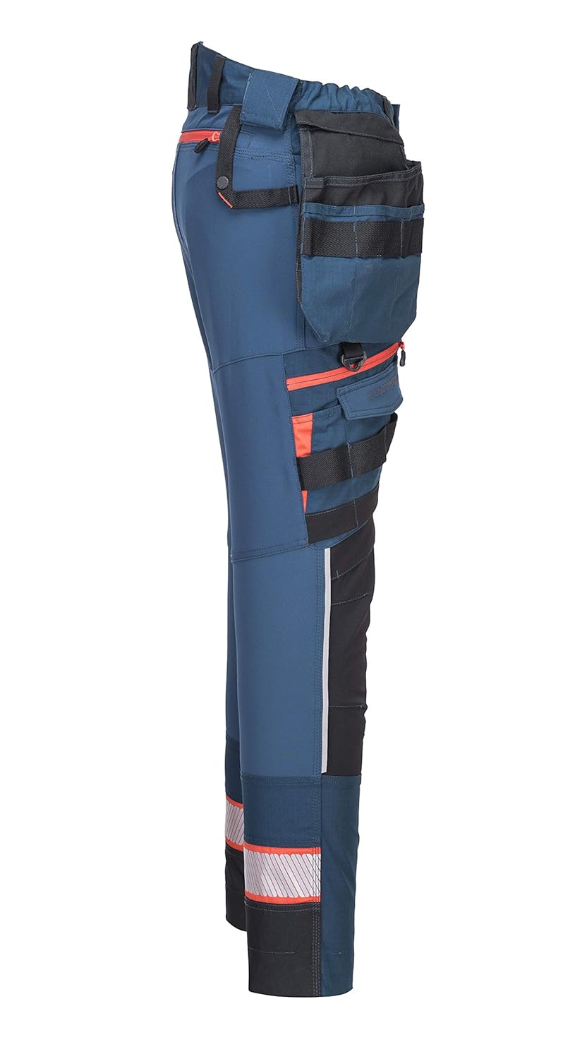 Portwest DX4 Bundhose mit abnehmbaren Holstertaschen, Grösse: 28, Farbe: Metro Blau, DX440MBR28 28 M
