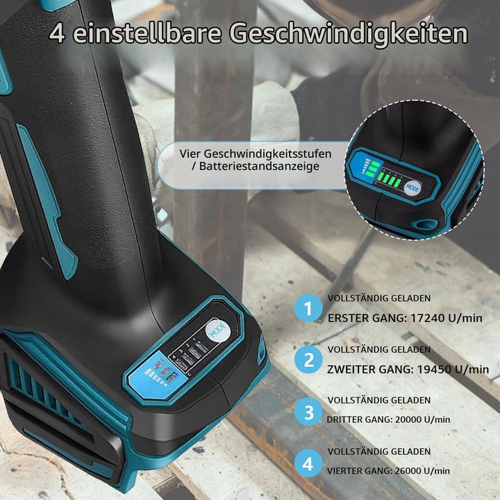 Akku Geradschleifer Kompatibel mit Makita 18V Batterie, Professional Multifunktionswerkzeug Brushles
