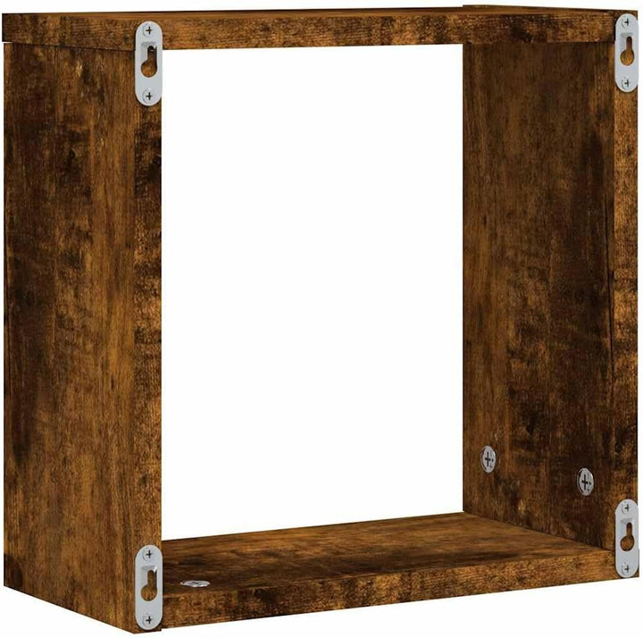 vidaXL Würfelregale 6 STK. Räuchereiche 30x15x30 cm, Würfelaufbewahrung, Würfelorganisator, Schweber