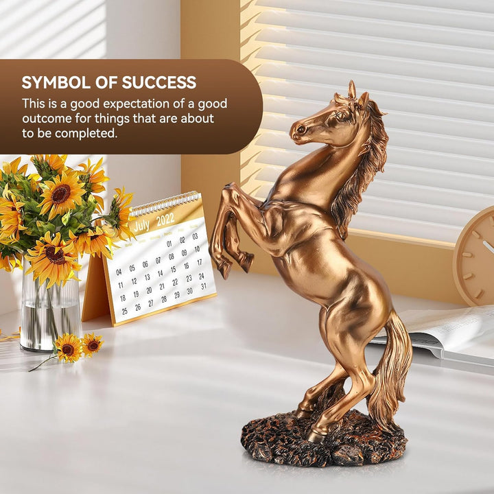 HERCHR Pferd Deko, Deko Statue Pferd, Deko Skulptur Modern, Stehendes Pferd Harz Statue für Home Dec
