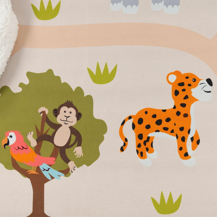 TT Home Kinderteppich Babyzimmer Teppich Kinderzimmer rutschfest Tiere Weltkarte Autos, Farbe:Grün G