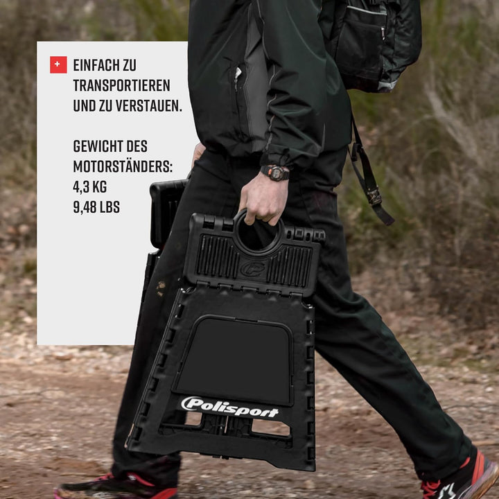 Polisport Ständer faltbar schwarz 8981500007, Schwarz