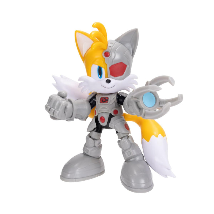 DC x Sonic Tails als Cyborg 13 cm grosse Actionfigur, offiziell lizenziert von Jakks Pacific, hochbe