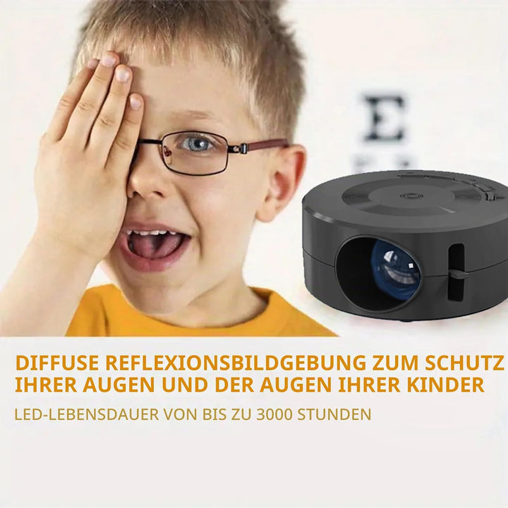 LED Projektor, Tragbarer Kleiner Handy-Projektor, gleiche Bildschirmfunktion Als Telefon und Tablet,