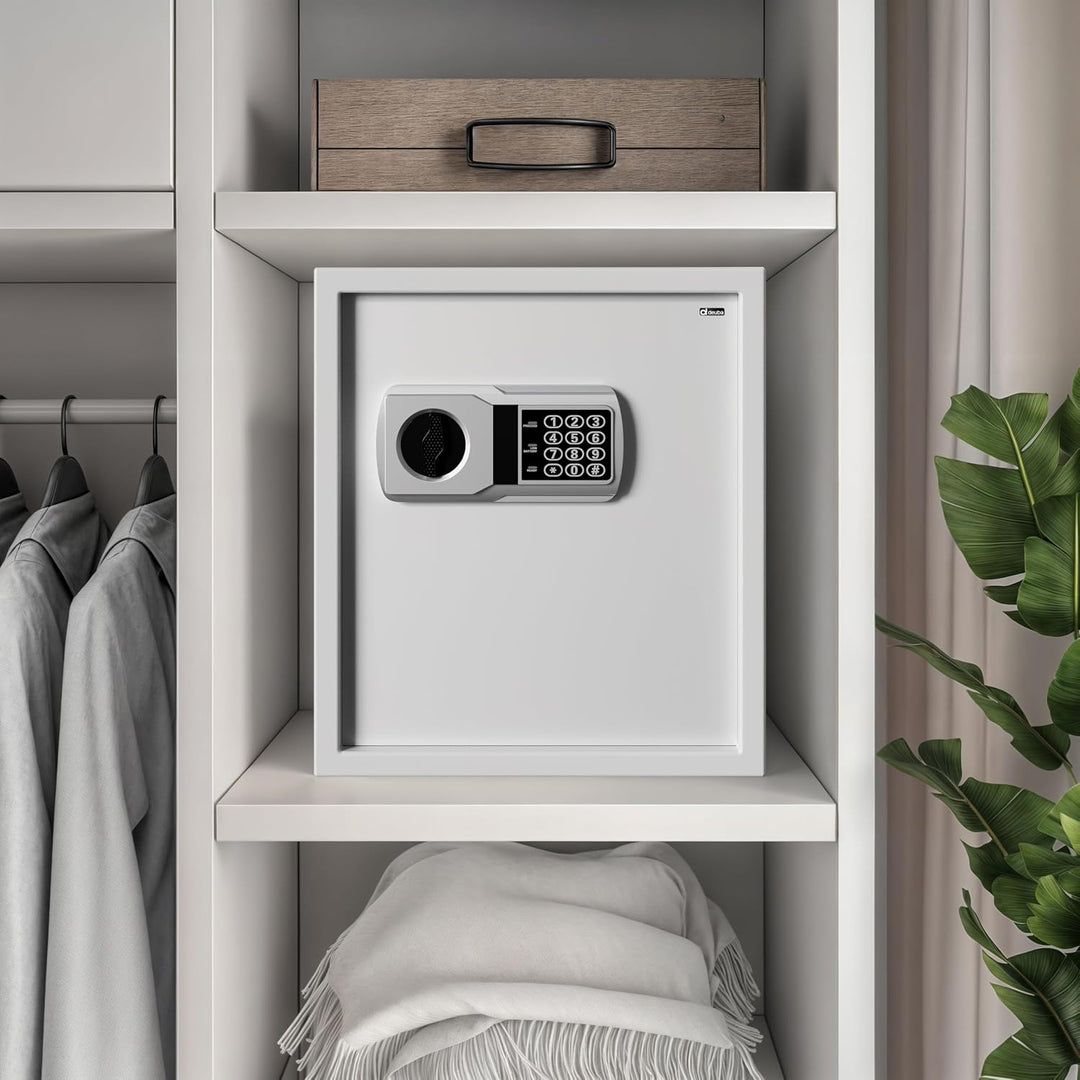 DEUBA® XXL elektr. Tresor 35x40x40cm 4mm Türstärke Doppelstahlbolzen Innenbeleuchtung inkl. Montagem