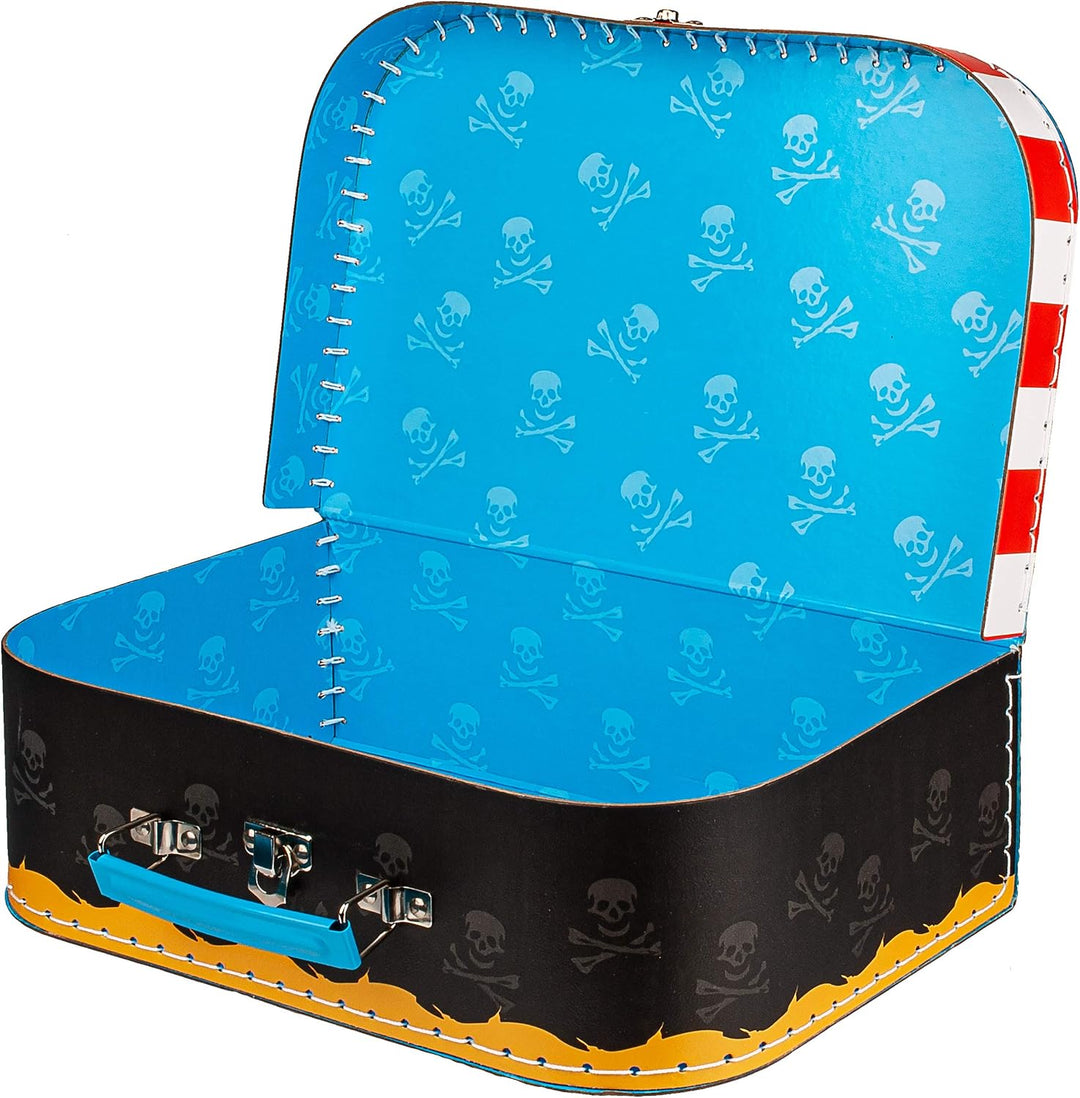 alles-meine.de GmbH Koffer/Kinderkoffer - GROss - Pirat &amp; Piratenschiff - inkl. Name - 29 cm - ideal