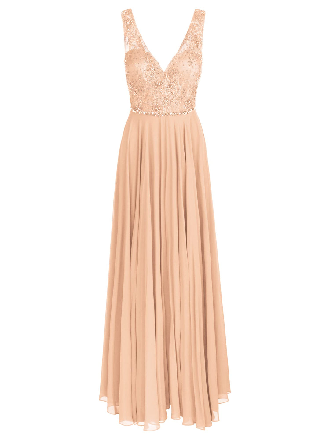 APART Fashion Damen Kleid Kleid (1er Pack) L Apricot, L Apricot