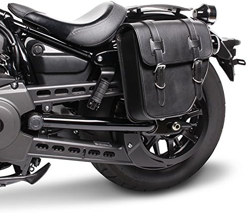 BS-Motoparts Satteltasche für Hyosung Aquila GV 125 Texas Schwarz Links