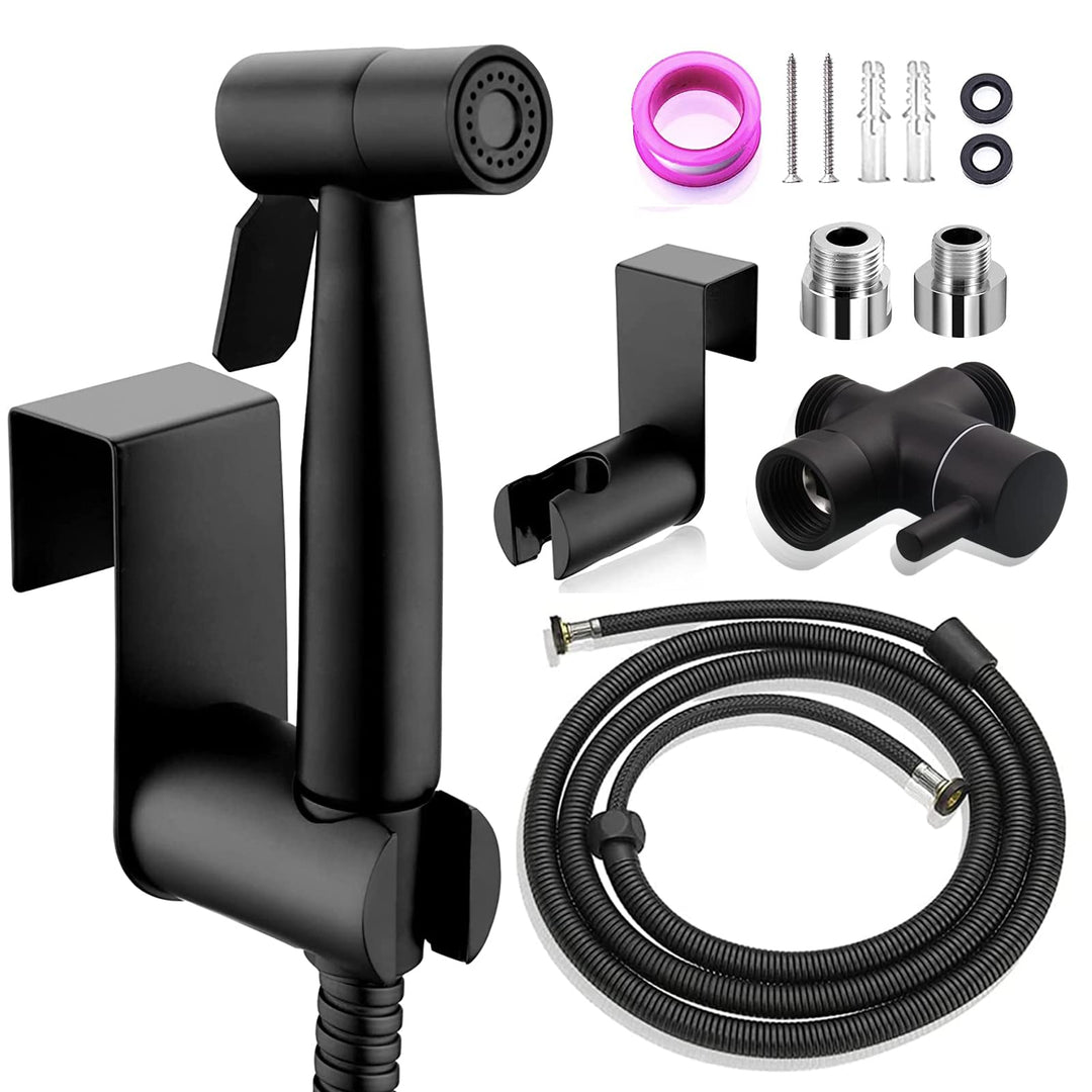 Bidet Handbrause Set, Premium Edelstahl Gebürstet Bidet Handbrause, Bidet Sprayer mit G1/2" Ventil u