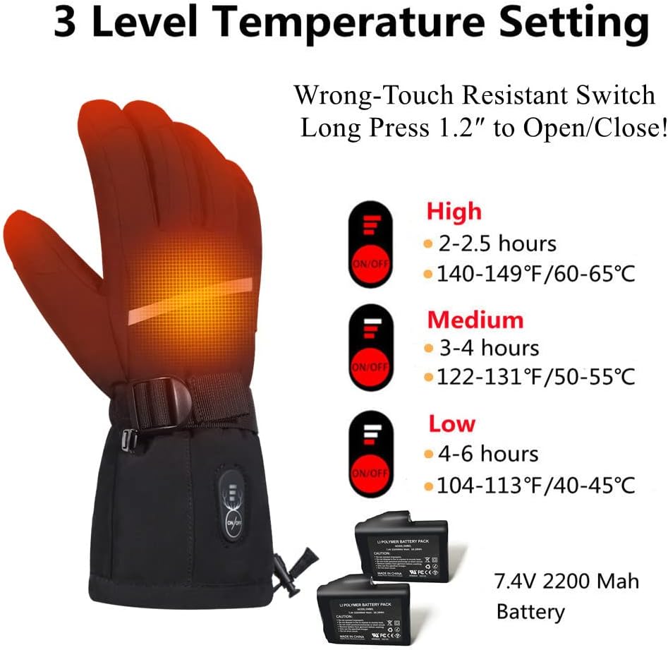 BARCHI Beheizte Fäustlinge für Männer und Frauen,Elektrisch Beheizte Fäustlinge,Wiederaufladbare Han