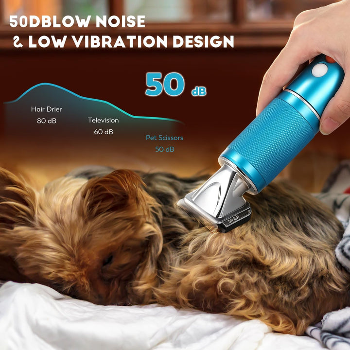 CGOLDENWALL Leise Hundeschermaschine Profi 300W, 2000-6000RPM Stufenlose Geschwindigkeitsregelung, 3