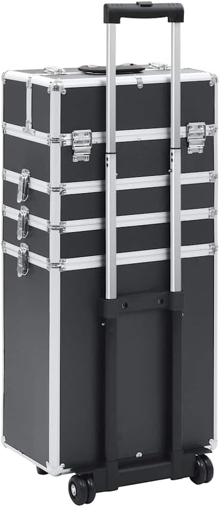 vidaXL Kosmetikkoffer mit 4 Etagen Ablagen Beauty Case Schminkkoffer Friseurkoffer Schmuckkoffer Tro