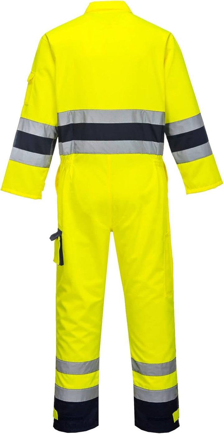 Portwest Nantes Warnschutzoverall , Grösse: S, Farbe: Gelb/Marine, TX55YNRS S Gelb / Marineblau, S G