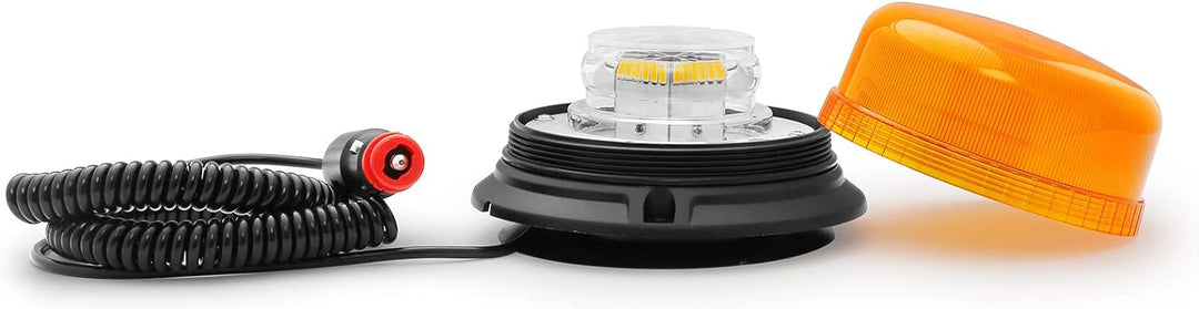D-TECH Orange LED Rundumleuchte Warnleuchte Mit Magnet,12/24V LED Amber Warnleuchte Mit 3.6m Kable,A