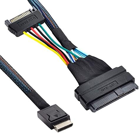 Cablecc oculink sff-8611 an U.2 U.3 SFF-8639 NVME PCIe PCI-Express-SSD-Kabel für Mainboard-SSD Schwa