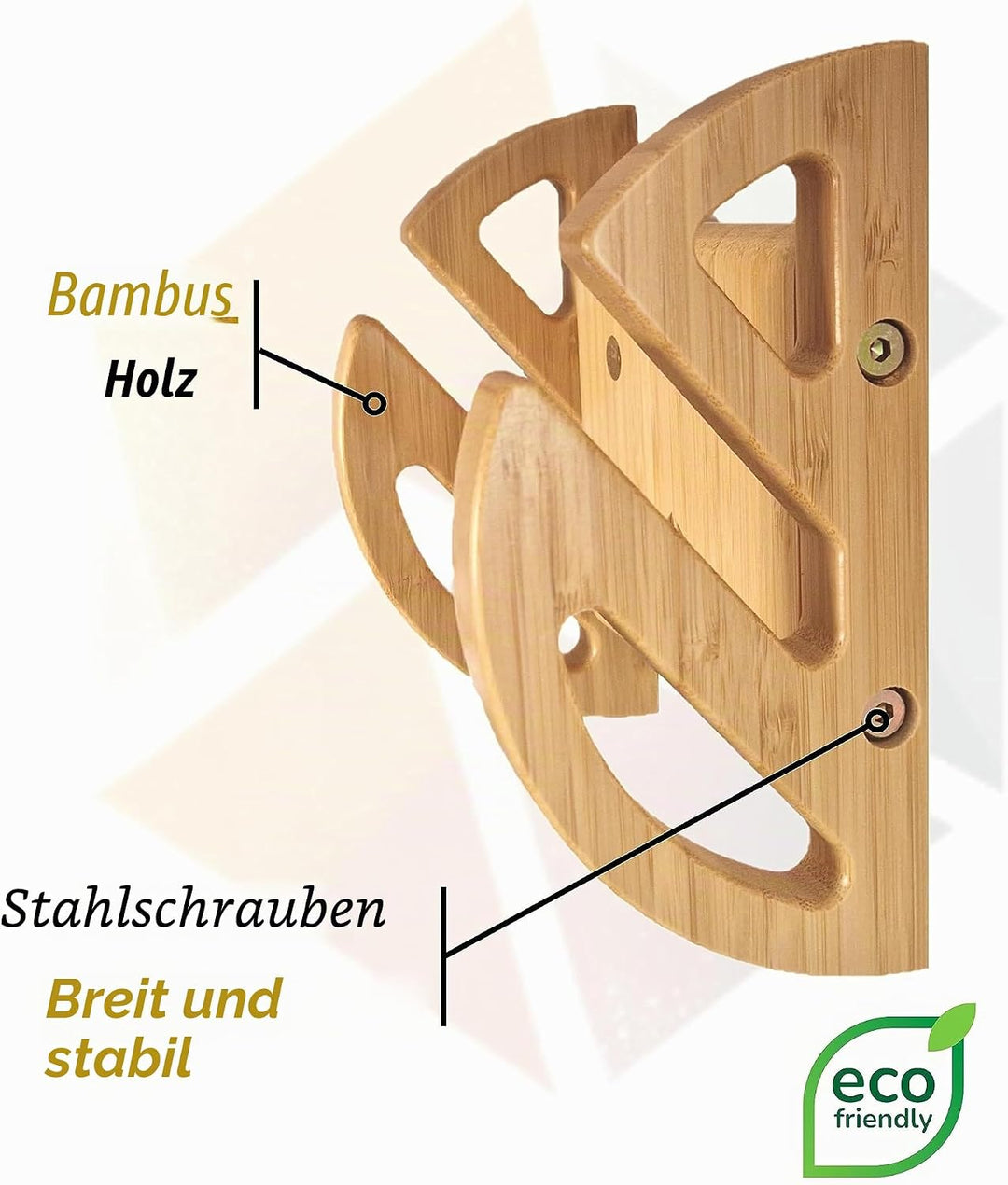 Skate-Wandhalterung aus Bambusholz, modernes und Robustes Design, Skate-Wandaufhänger, Longboard-Wan
