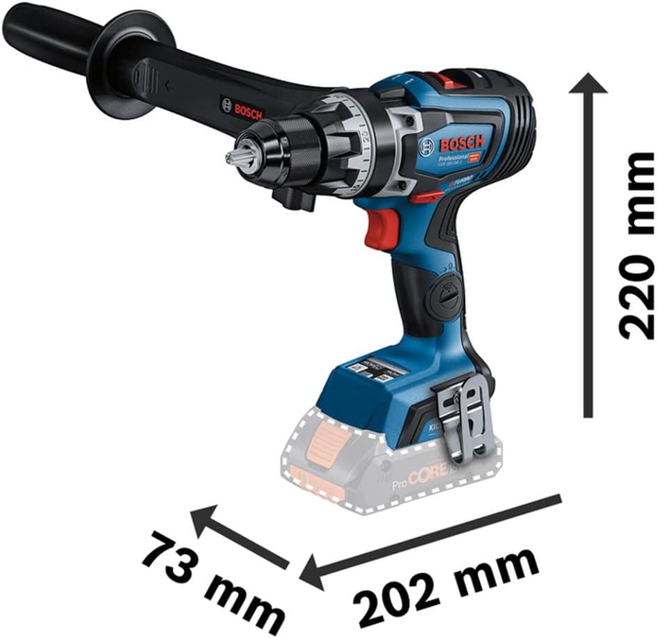 Bosch Professional 06019J5005 GSR 18V-150 C, Blue, mit 2x8.0 Ah Akku+Lader,CoMo in L-BOXX GSR 18V-15