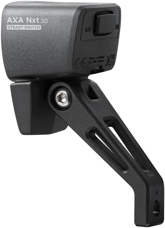 AXA Nxt 30 Switch Dynamo Fahrradlicht – 30 Lux Frontlicht – Steady-Light-Funktion – StVZO Zulassung