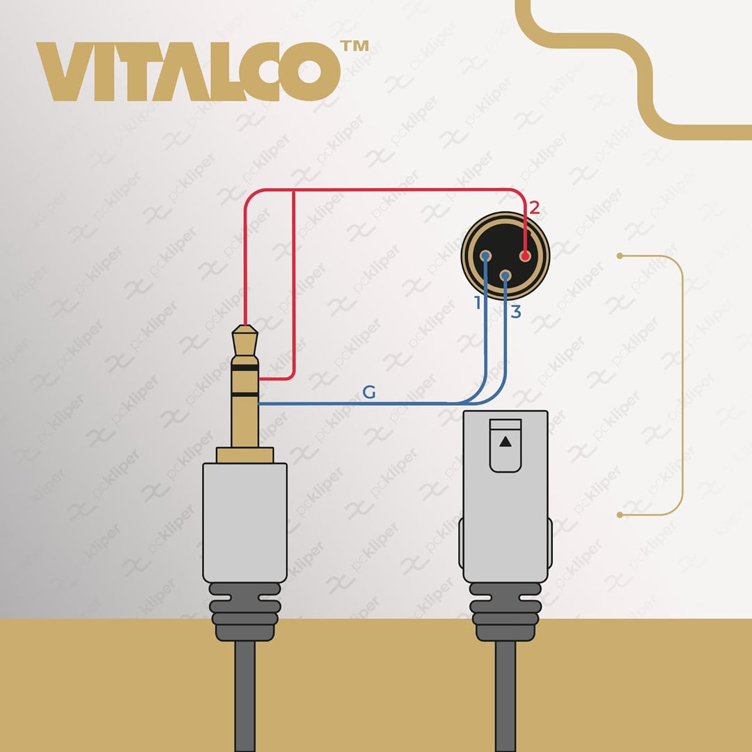 XLR Stecker auf 3,5mm Stereo Klinke Kabel 3m Mikrofonkabel 3 Polig auf 3.5 TRS Klinkenstecker Adapte