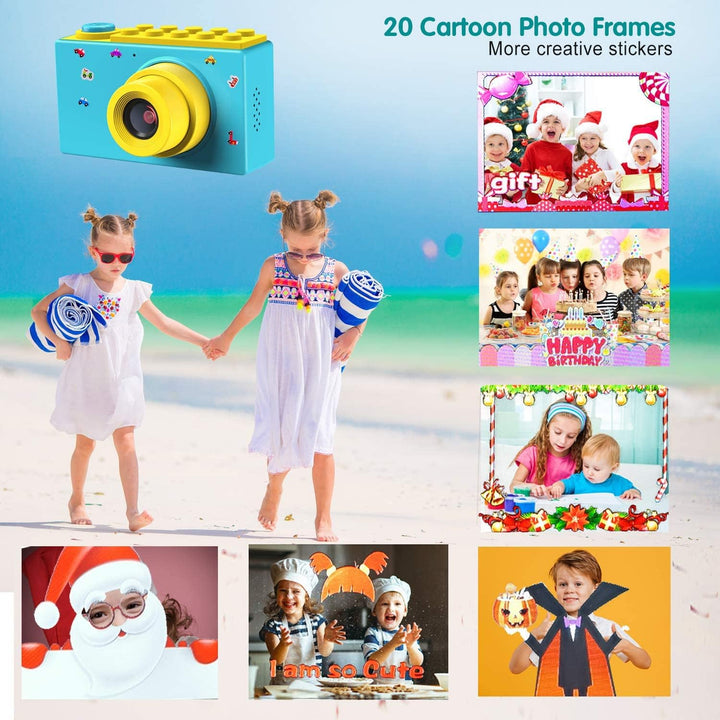 Kriogor Kinder Fotoapparat, Kids Camera Digitalkamera Videokamera mit 4X Digitaler Zoom/HD 1080/ 8 M