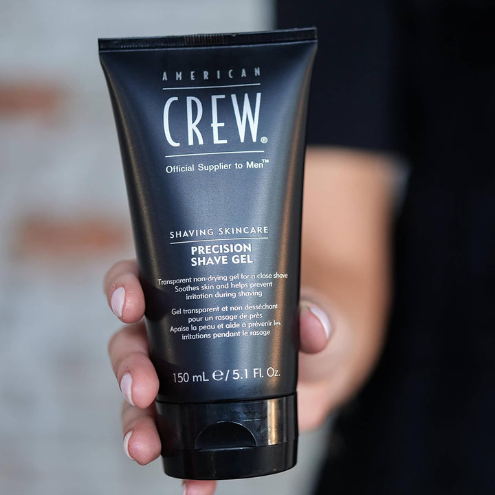 AMERICAN CREW – Precision Shave Gel, 150 ml, Rasiergel für präzise Rasuren, Gel spendet Feuchtigkeit