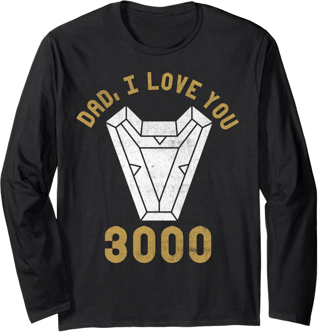 Marvel Iron Man Dad I Love You 3000 Langarmshirt