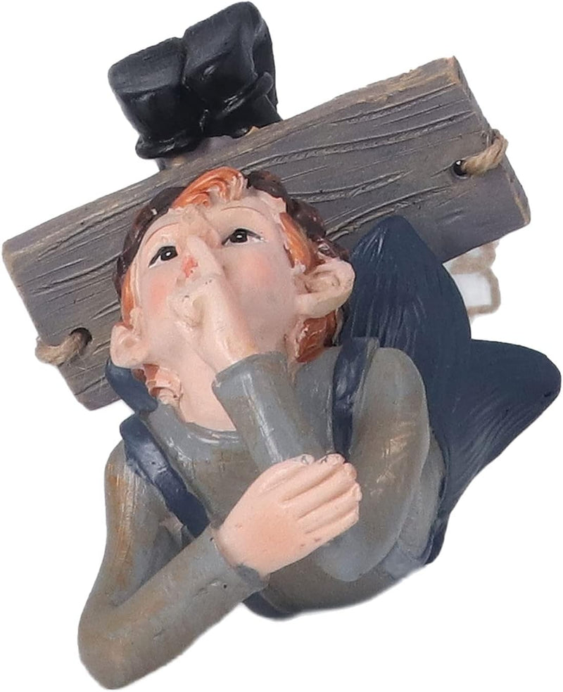 Hängende Tierstatue, Umgekehrte Feen-Elfenfiguren, Schaukel-Elf-Statue, Kunstharz, Hängende Puppe, B