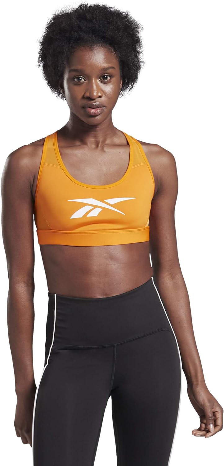 Reebok Damen S Hero Racer Pad Bra-Read Sport-BH XL Orange, XL Orange