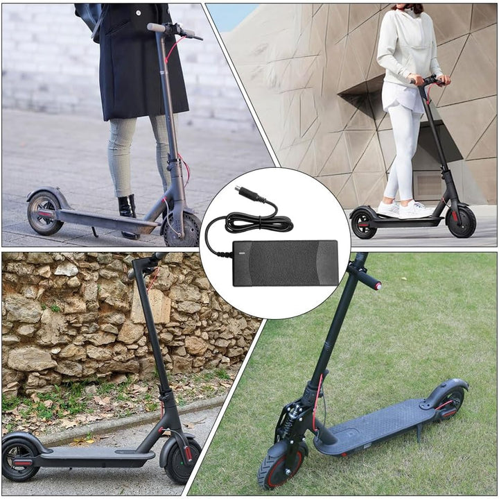 E Scooter Ladegerät für Xiaomi M365,CJBIN 42V 2A E Scooter Ladekabel, 36V Akku Netzteil Ladegerät Ad