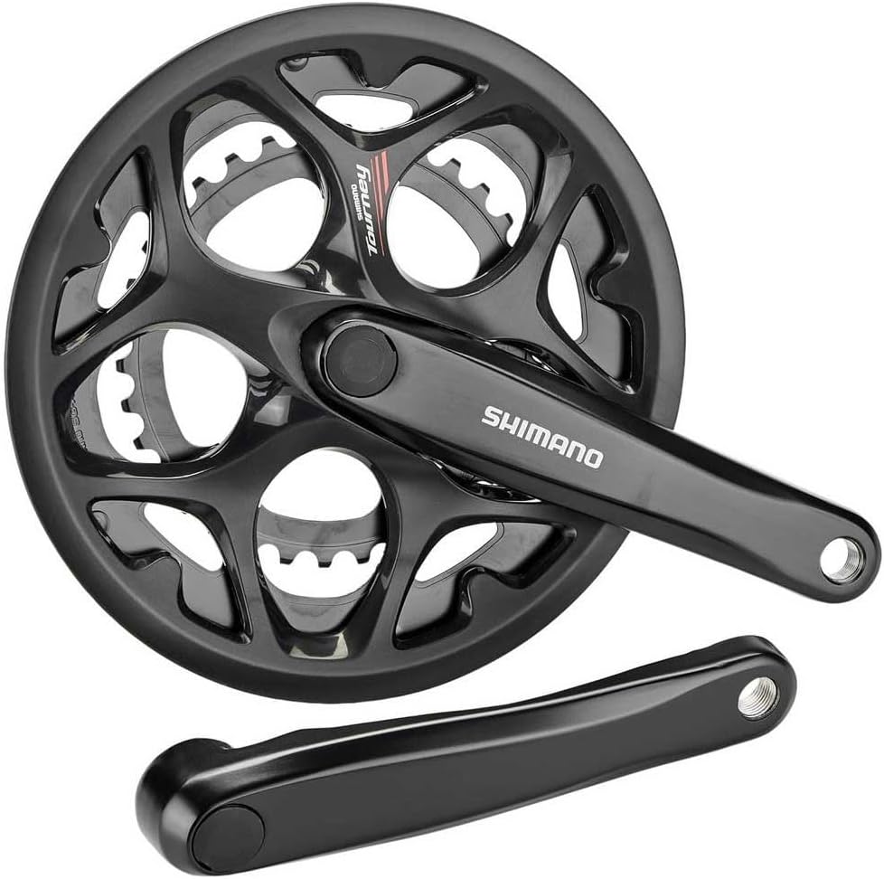 SHIMANO Tourney FC-A070 Kurbelgarnitur Vierkant Fahrrad Kurbel 170 mm 7/8-fach Nero con protezione c