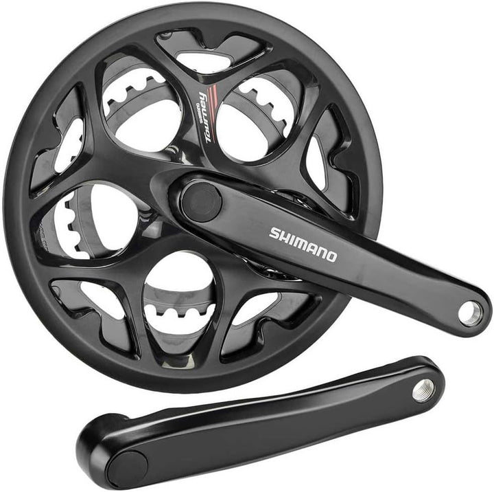 SHIMANO Tourney FC-A070 Kurbelgarnitur Vierkant Fahrrad Kurbel 170 mm 7/8-fach Nero con protezione c