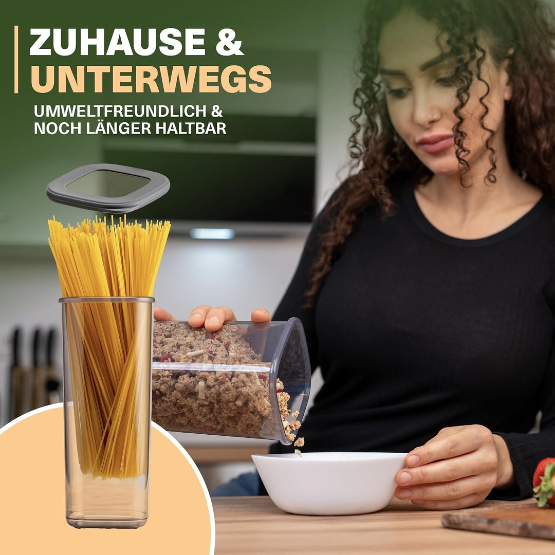 Vorratsdosen mit Deckel Luftdicht, 20er Vorratsbehälter Set BPA-Frei, Vorratsdose zur Müsli Mehl Auf