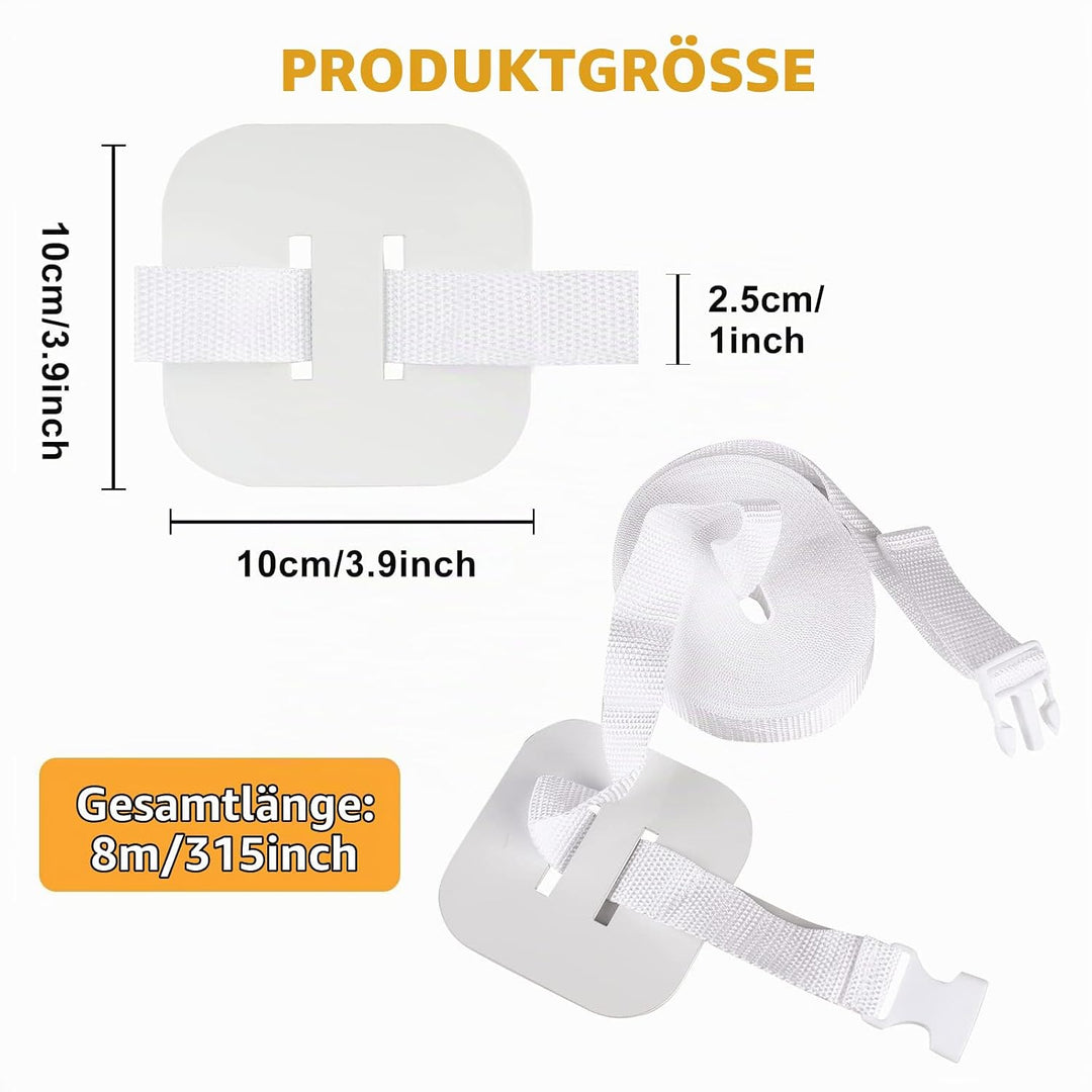 Vegena Gurt für Babybett - Befestigung Beistellbett Boxspringbett 8m, Beistellbett Befestigung für B