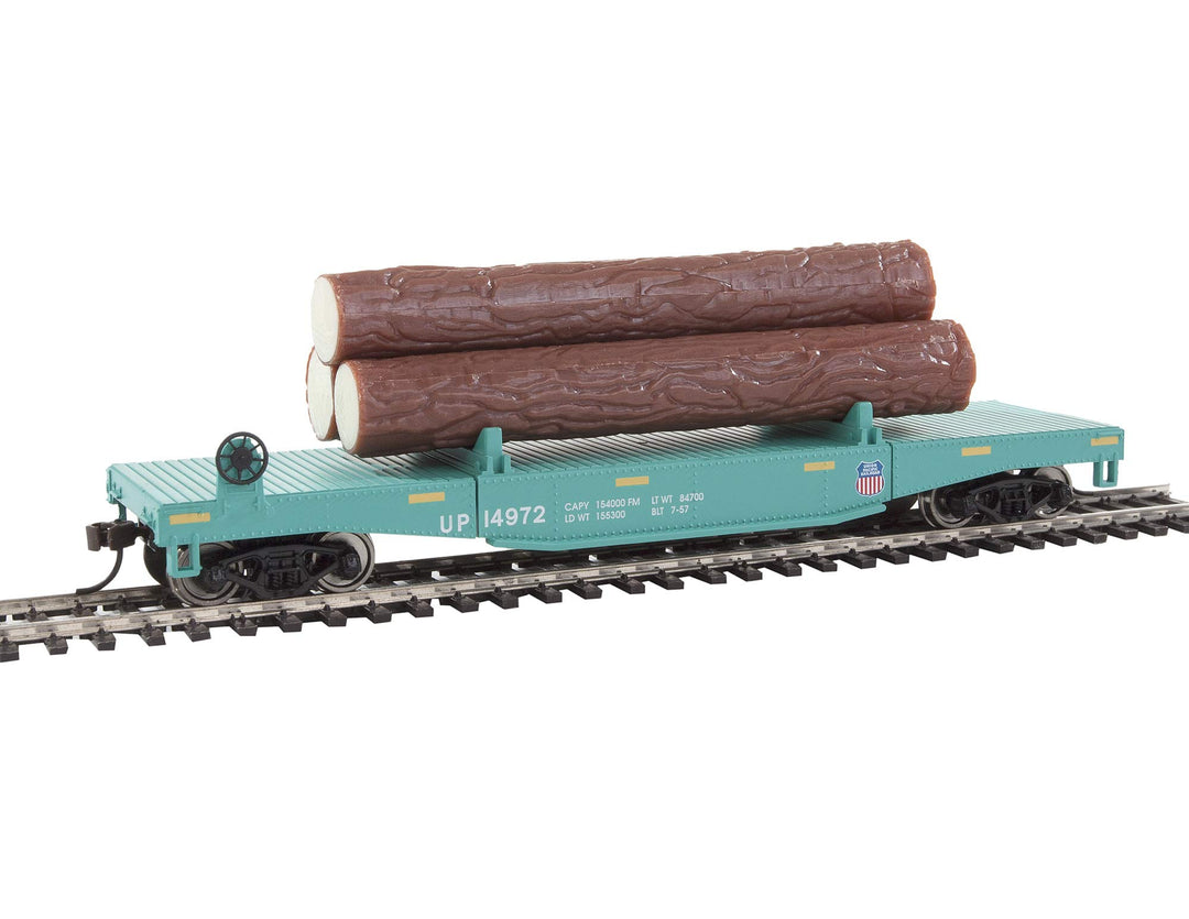 Walthers Spur H0 Log Dump Car mit Baumstämmen Union Pacific