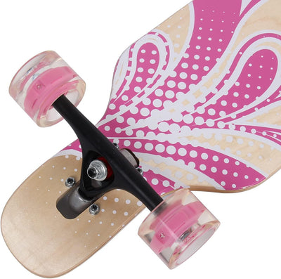 FunTomia Longboard mit 3 Flex Stufen Drop Through Cruiser Komplettboard Mach1 Speed Kugellager T-Too