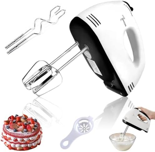 5 Werkzeuge Handrührgerät, Handmixer Bequem zu Halten, Mixer Handrührer zum Schlagen von Sahne Verwe