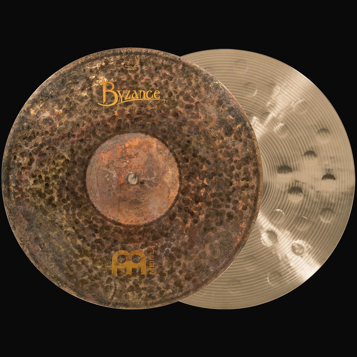 Meinl Cymbals Byzance Extra Dry Hihat Medium 14 Zoll (Video) Schlagzeug Becken (35,56cm) B20 Bronze,