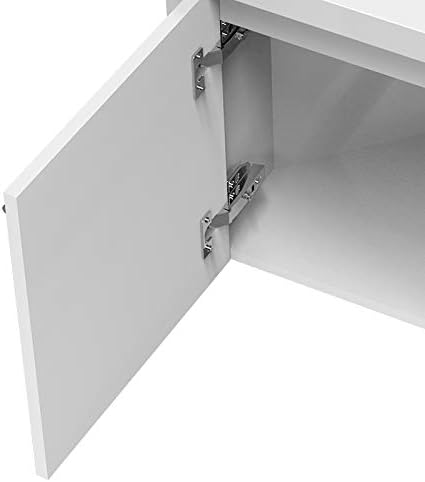HAPAOSO Eckwaschbecken mit Unterschrank Gäste Wc Klein 40 cm Eckschrank Weiss 1 Soft-Close Türen Hän