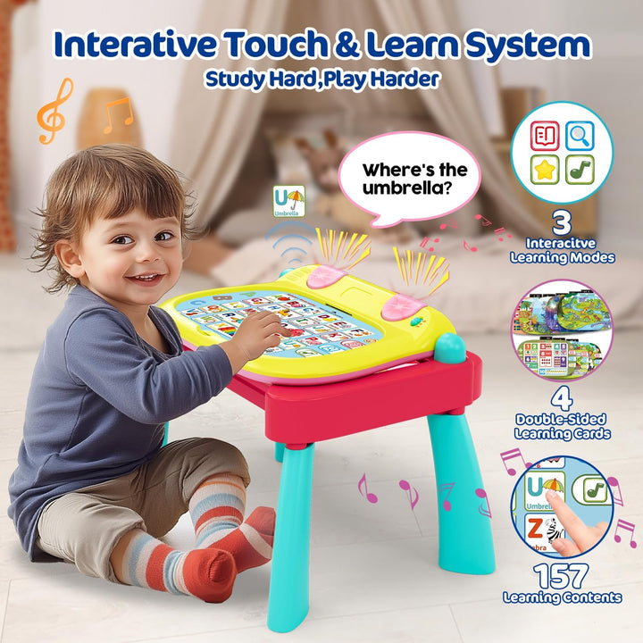 3-in-1-Touch & Learn-Aktivitätspult, interaktives Lernsystem, pädagogisches Spielzeug mit 24-Tasten-