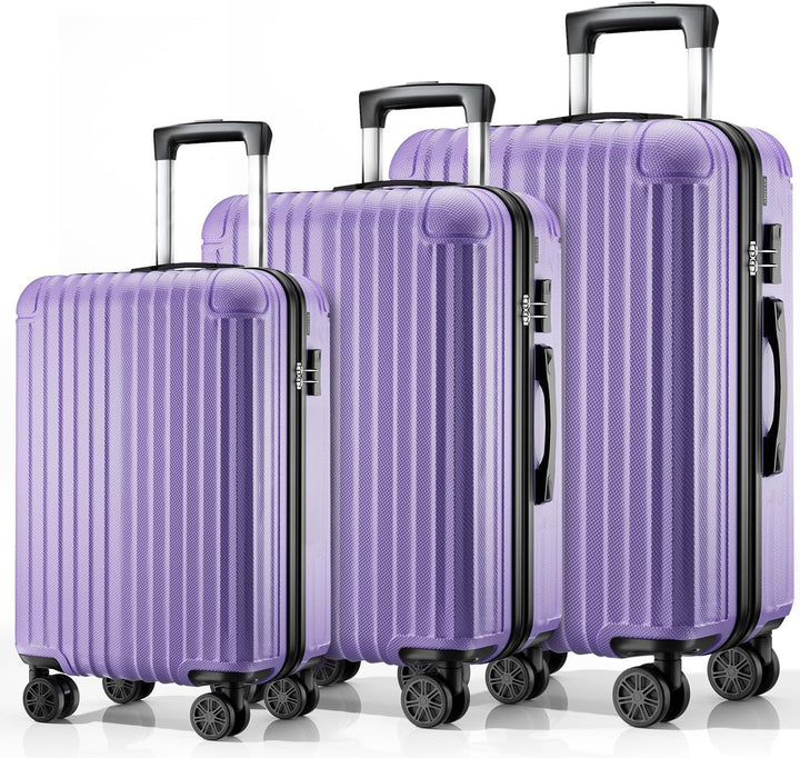 Koffer Set 3-teilig, Hartschalen Hartschalen Reisekoffer, Koffer & Trolleys mit 4 Rollen & Zahlensch